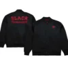 SF 49ers Black Excellence Satin Bomber Jacket