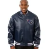 Tennessee Titans Black Leather Jacket