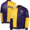 Tobias Minnesota Vikings Satin Varsity Jacket