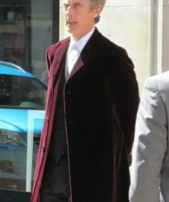 12 Doctor Maroon Trench Coat