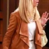 2 Broke Girls Beth Caroline Channing Brown Leather Jacket