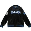 2023-24 Dallas Mavericks City Edition Black Satin Varsity Jacket
