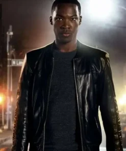24 Legacy Corey Hawkins Black Leather Bomber Jacket