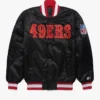 49ers Starter Black Varsity Jacket
