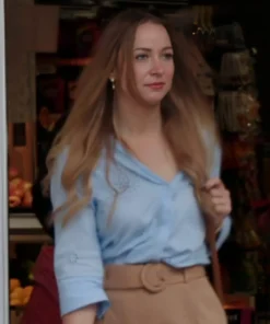 90 Day Fiance Love in Paradise S04 Ani Cut Out Blue Shirt