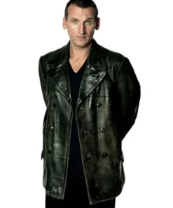 9th Doctor Who Black Leather Jacket