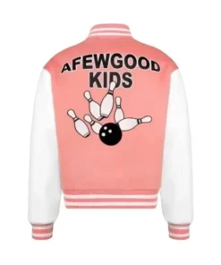 A Few Good Kids Strike Pink And White Varsity Jacket