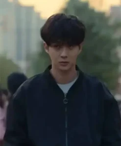 A Killer Paradox 2024 Choi Woo-Shik Black Bomber Jacket