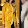 A Rainy Day In New York Rebecca Hall Yellow Hooded Coat