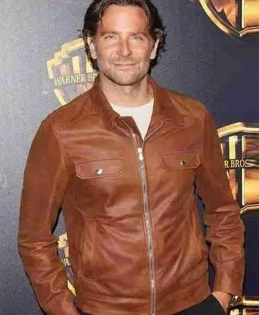 A Star Is Born Bradley Cooper Leather Brown Jacket