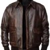 A2 Aviator Flight US Navy Bomber Leather Jacket