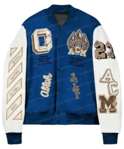 AC Milan Varsity Bomber Blue Jacket