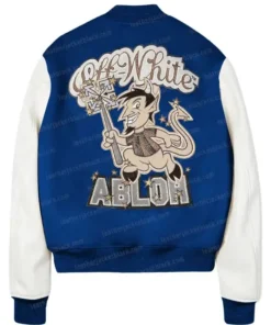 AC Milan Varsity Bomber Blue Jacket For Sale