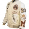 AC Milan Varsity Bomber Off White Jacket