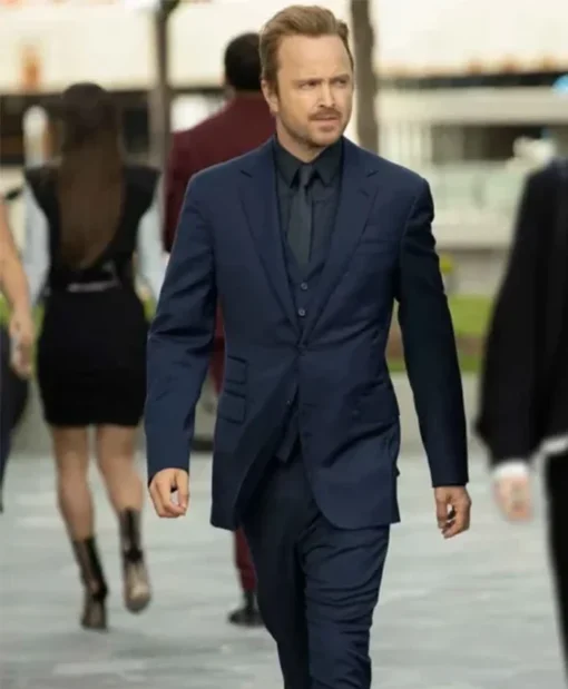 Aaron Paul Westworld S03 Blue Notch Collar Blazer Suit