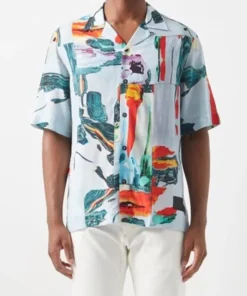 Access Daily Scott Evans Abstract Print Cotton Shirt For Men And Women