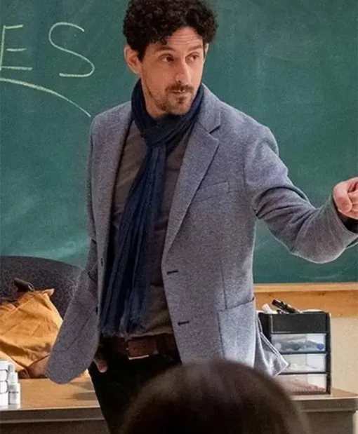 Adam Shapiro Never Have I Ever Mr. Shapiro Grey Wool Blazer Coat