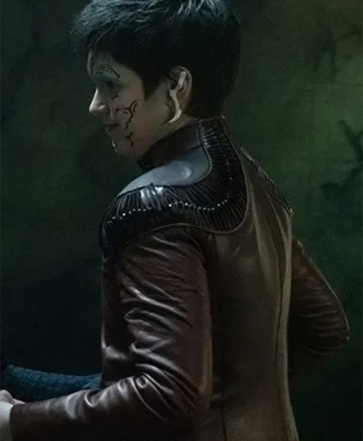 Adira Tal Star Trek Discovery Blu Del Barrio Brown Leather Jacket