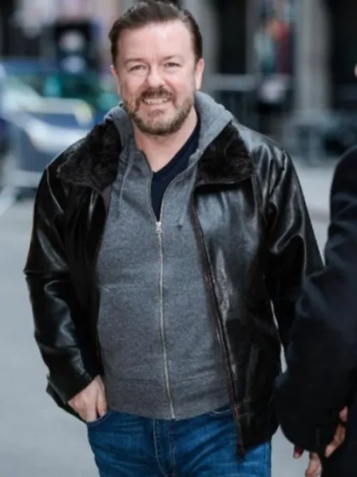 After Life Ricky Gervais Real Leather Jacket