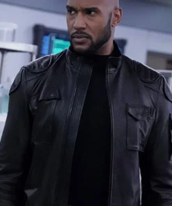 Agents of Shield Henry Simmons Black Quilted Cafe Racer Jacket