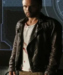 Agents of Shield S02 Nick Blood Brown Leather Jacket