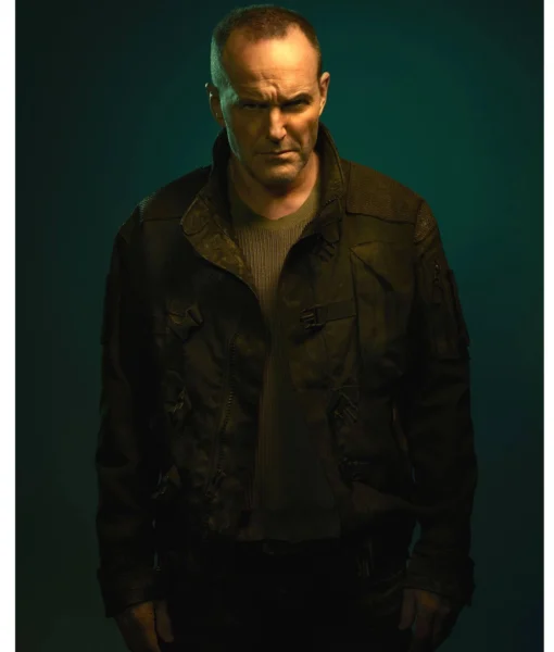 Agents of Shield S07 Clark Gregg Black Leather Jacket sale