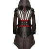Aguilar Assassins Creed Leather Hooded Long Coat