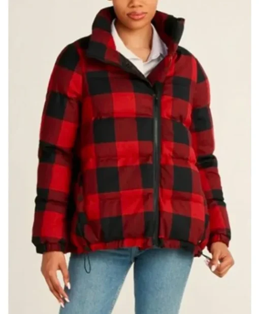 Aimee Garcia Christmas with You Puffer Jacket