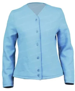 Alexandra Daddario We Have Always Lived in the Castle Constance Blackwood Blue Jacket