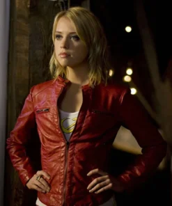 Alexz Johnson Smallville Red Leather Jacket