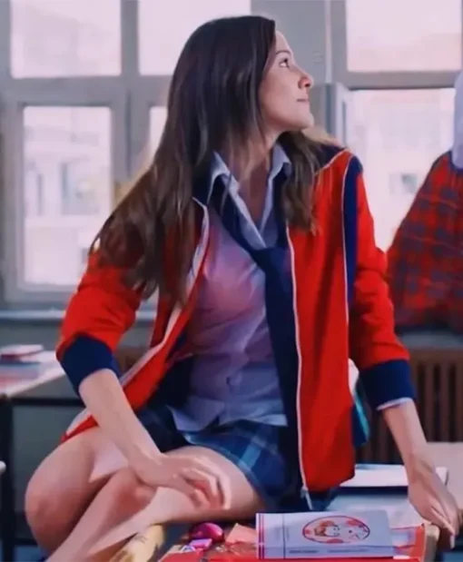 Alina Boz Love 101 Red and Blue Eda Fleece Jacket