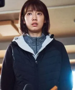 Alive Park Shin-Hye Black Hooded Quilted Jacket