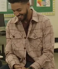 All American S06 Michael Evans Behling Plaid Shacket