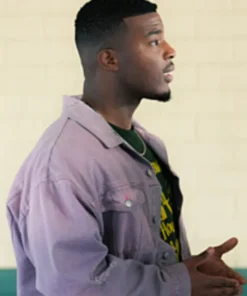 All American S06 Spencer James Purple Denim Jacket`