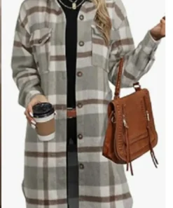 All American S06 Tasha Plaid Maxi Jacket