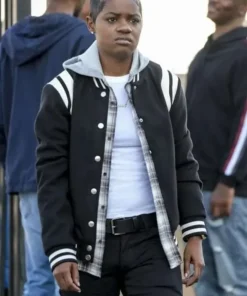 All American Tamia Cooper Black Fleece Varsity Jacket