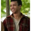 All The Bright Places Justice Smith Red Plaid Wool Jacket