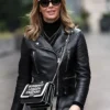 Amanda Holden Leather Black Jacket