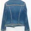 Amanda Zhou Spinning Out Jenn Yu Blue Studded Denim Jacket