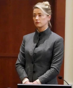 Amber Heard Grey Suit