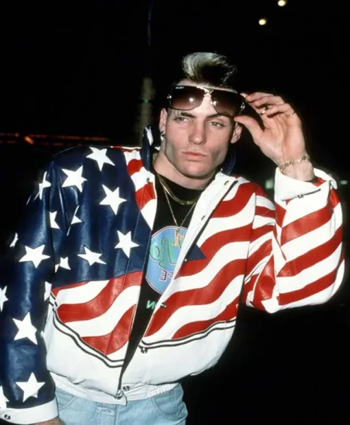 American Flag Vanilla Ice Faux Jacket