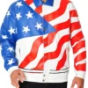American Flag Vanilla Ice PU Leather Jacket For Independence Day