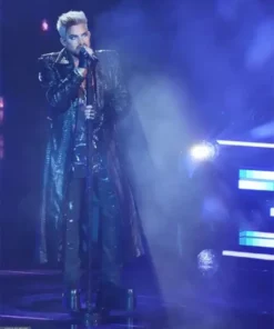 American Idol Adam Lambert Black Long Coat
