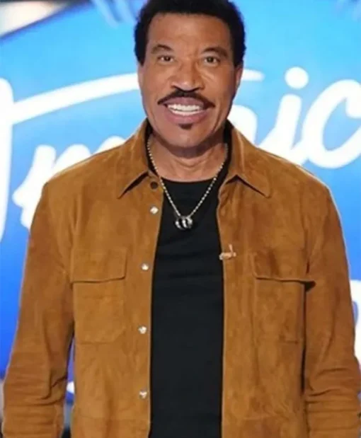 American Idol Lionel Richie Brown Leather Jacket