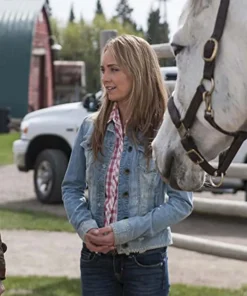 Amy Fleming Heartland Amber Marshall Denim Blue Jacket