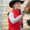 Amy Fleming TV Series Heartland S14 Red Vest