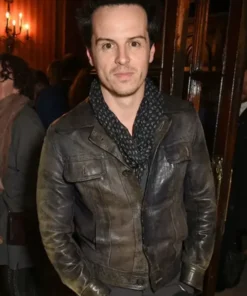 Andrew Scott Fleabag Season 02 The Priest Black Leather Jacket