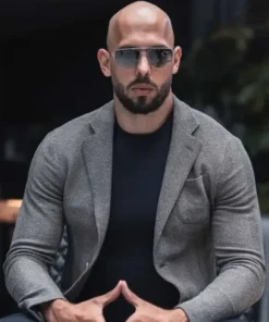 Andrew Tate Top G Wool Grey Blazer