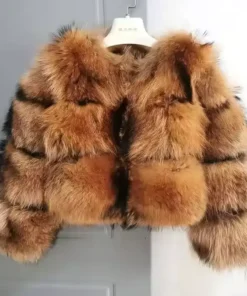 Angel Brown Short Mink Fur Coat