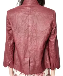 Angela Bassett TV Series 9-1-1 Season 04 Athena Grant Maroon Leather Jacket